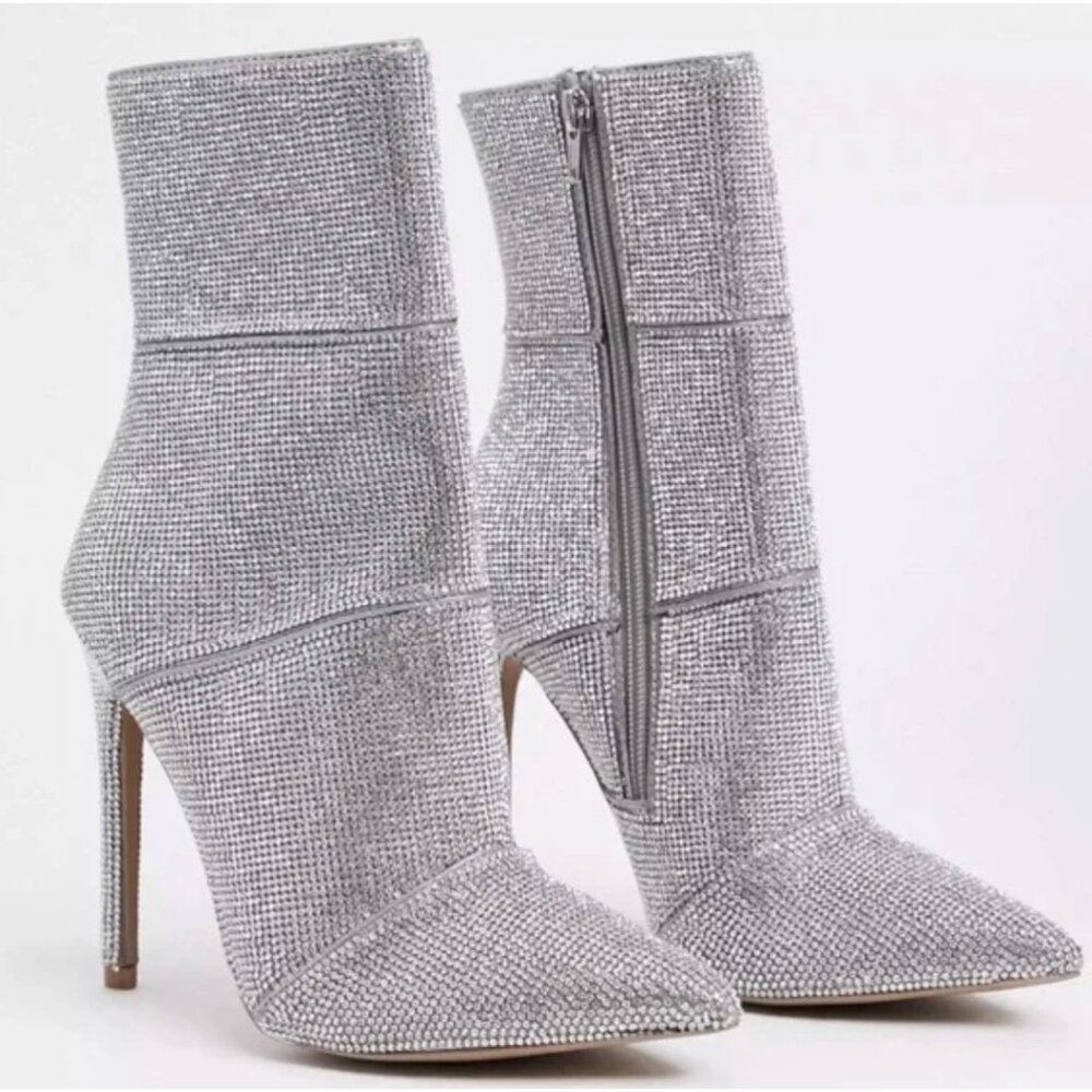Steve Madden Winona Rhinestone Boots Size 8